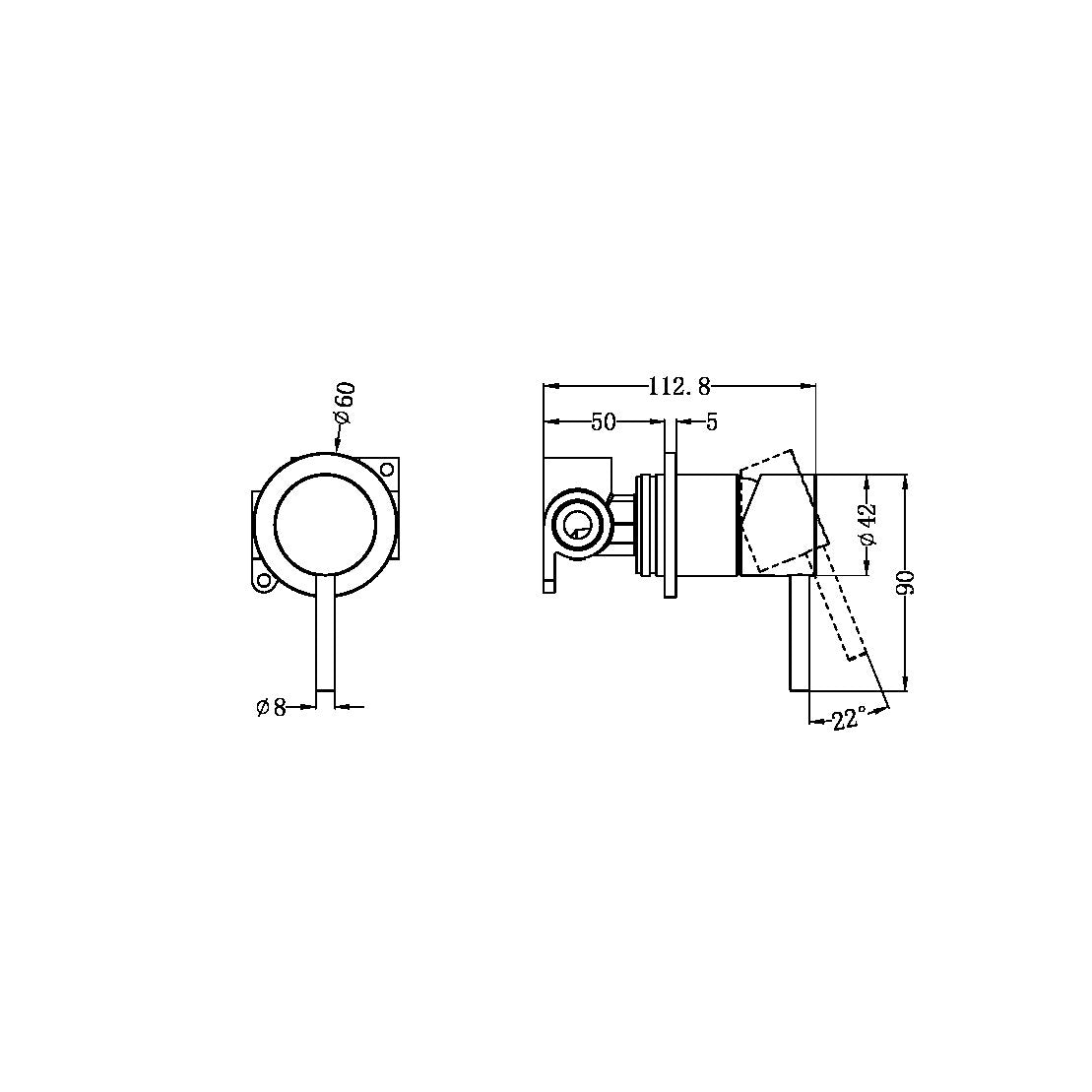 Nero NR162211BN ZEN SS316L Shower Mixer - Brushed Nickel