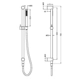 Nero ZEN SS316L Outdoor Shower Rail - Graphite