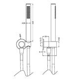 Nero ZEN SS316L Outdoor Shower on  Bracket - Brushed Bronze