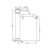 Nero ZEN SS316L Tall Basin Mixer - Brushed Bronze