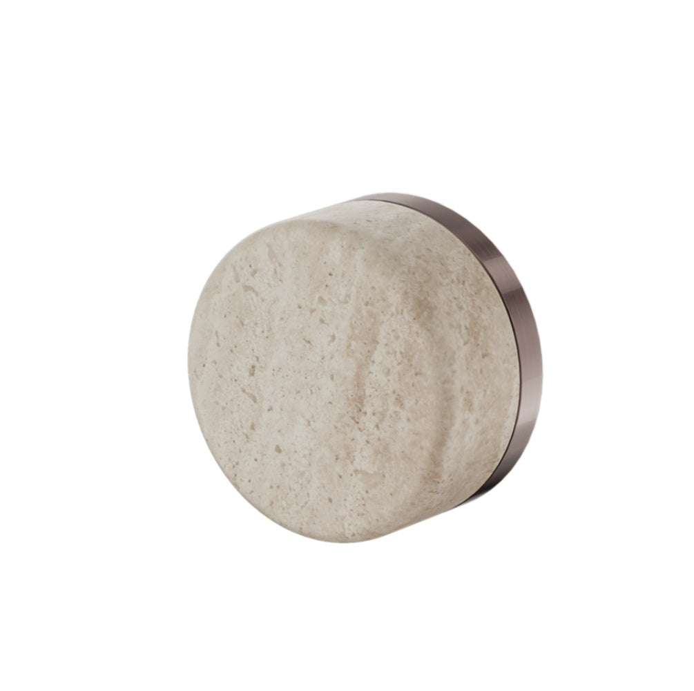 Nero Serenity Progressive Shower Mixer w/ Rome Travertine Handle Brushed Bronze 24E003BZ