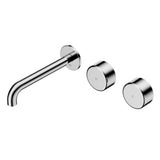 Nero Serenity Wall Basin Set 220mm Offset Spout w/ Metal Handle Chrome 24D070CH