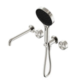 Nero Serenity Progressive Shower System w/ Spout w/ Metal Handle And Serenity Hand Shower Brushed Nickel 24E018BN