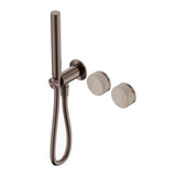 Nero Serenity Progressive Shower System w/ Rome Travertine Handle And Slim Shower Brushed Bronze 24E021BZ