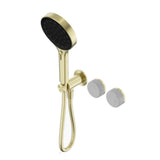 Nero Serenity Progressive Shower System w/ Carrara Handle And Serenity Hand Shower Brushed Gold 24E025BG
