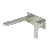 Greens Swept Wall Basin Mixer W/Plate, Brushed Nickel, 186025211