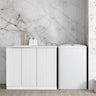 Otti Noosa 1060x600x900 White Base Laundry Cabinet with Stone Top and Sink