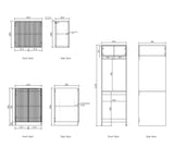 Otti Noosa 1960x600x2100 White Laundry Kit