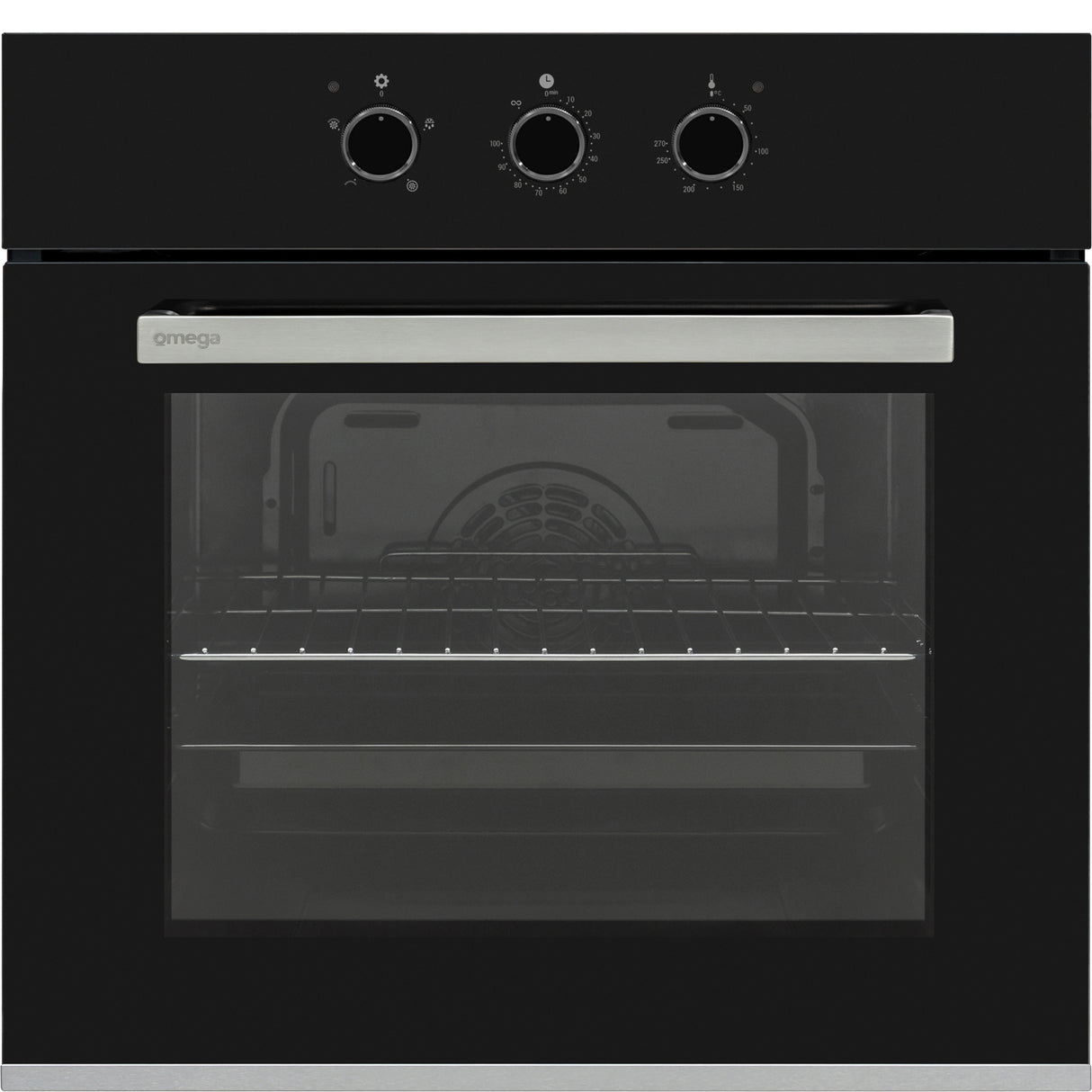 Omega OBO650X2MCOM European 60cm Black Glass Electric Oven