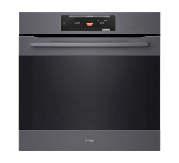 Omega OBOP6021AG 60cm 21 Function Pyrolytic Oven with AirFry, Dusk Grey