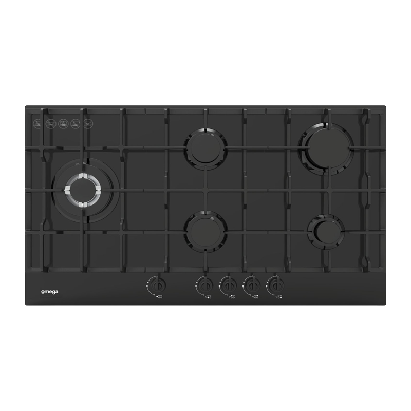 Omega OCGG905COM 90cm Gas on Ceramic Glass Cooktop