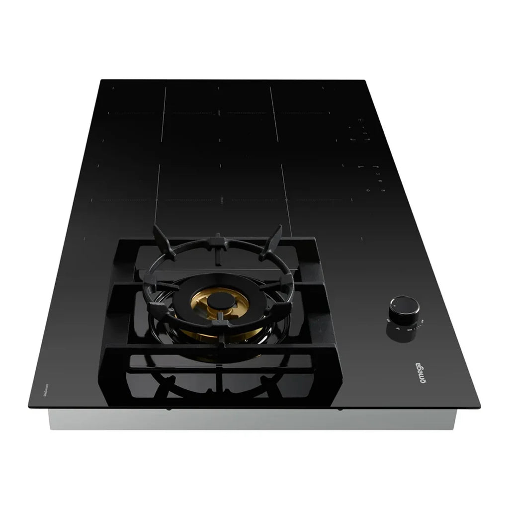 Omega OCIG905B 90cm Hybrid Cooktop, Gas & Induction