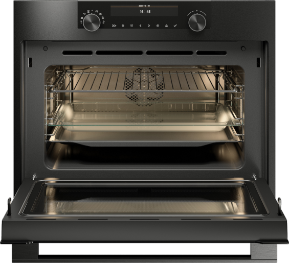 ASKO 60cm Compact Combi-Microwave Oven Black Steel OCM8487B - ASKO Seconds Discount