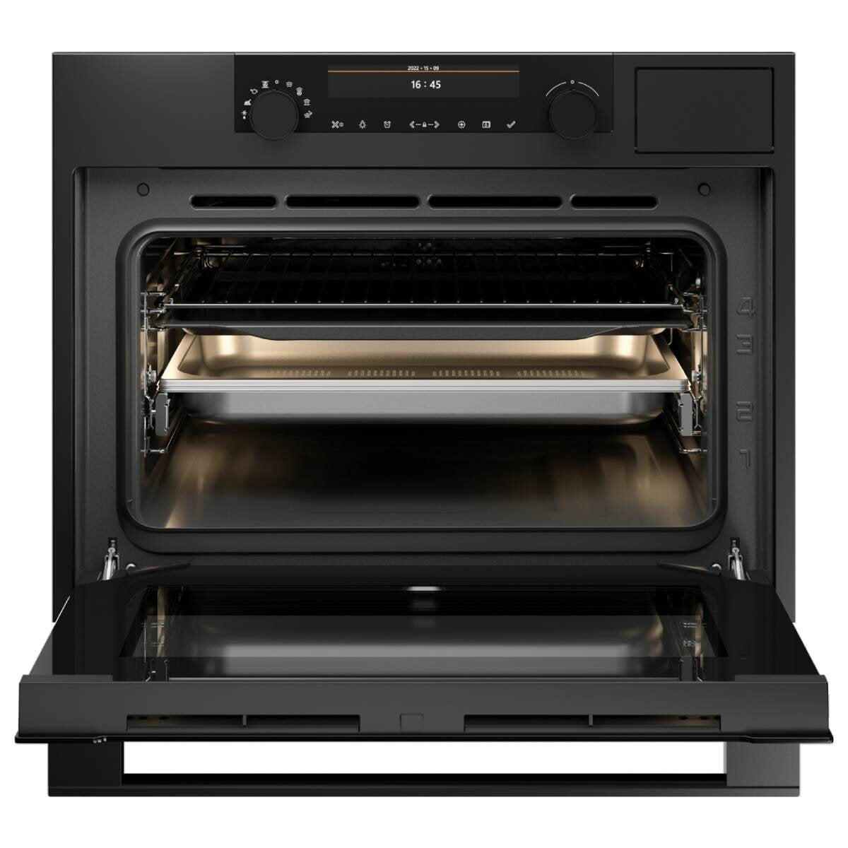 ASKO 45cm Compact Craft Combination Oven with Full Steam Graphite Black OCS8487A1 - Ex Display
