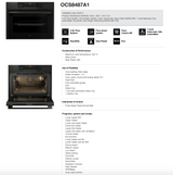 ASKO 45cm Compact Craft Combination Oven with Full Steam Graphite Black OCS8487A1 - Ex Display