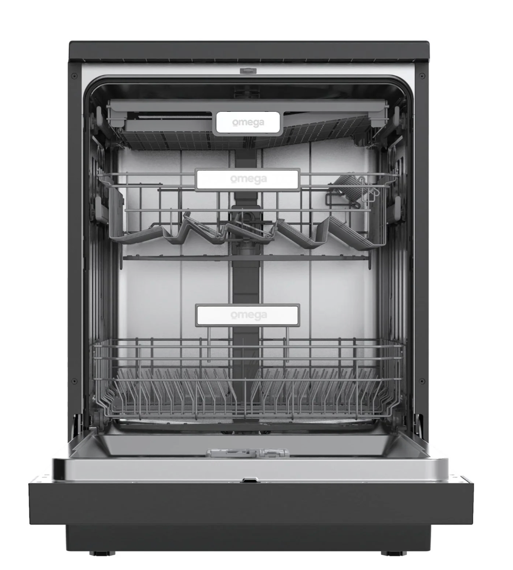 Omega ODWF6015BXCOM 60cm Dark Steel Freestanding Dishwasher