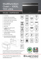 Kleenmaid OMF9042X 90cm Multifunction Oven