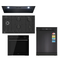 Omega OG6901 60cm 90cm Kitchen Appliance Package, Gas Cooktop, Black