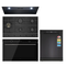 Omega OG903 90cm Kitchen Appliance Package, Hybrid Induction + Gas Cooktop, Black