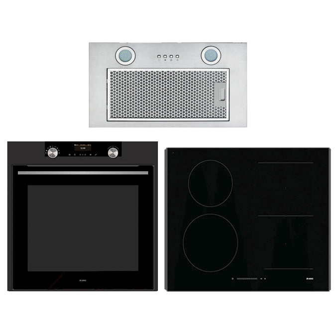 ASKO AO09 Bundle OP8664A 60cm Pyrolytic Oven, HI1621G 60cm Induction Cooktop & Undermount Rangehood - Factory Seconds