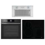 ASKO AO10 Bundle OP8678G 60cm Elements Pyrolytic Oven, HI1621G 60cm Induction Cooktop & Undermount Rangehood - Factory Seconds