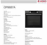 ASKO 60cm Pyrolytic Built-In Craft Oven Anthracite OP8687A - ASKO Factory Seconds