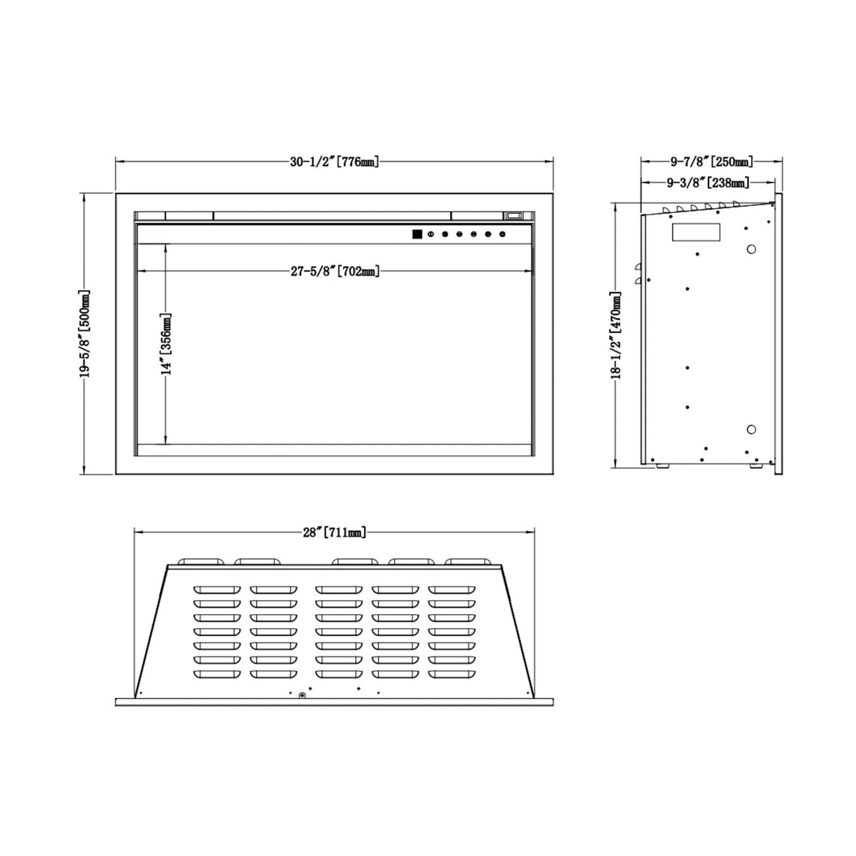 Modern Flames OR30-TRAD-INT Orion 30" Traditional Heliovision Fireplace                        					Zip        							or pay nothing today with						ⓘ