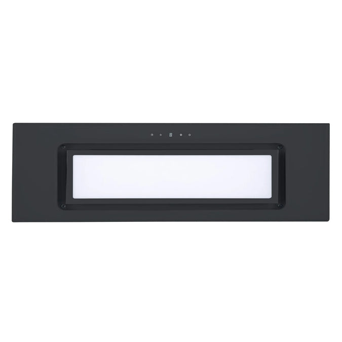 Omega ORU90GLED 90cm Black Glass Undermount Rangehood, 1000m3/hr