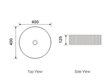 Otti OT4000MW Marlo Basin Round 400mm Above Counter, Matte White