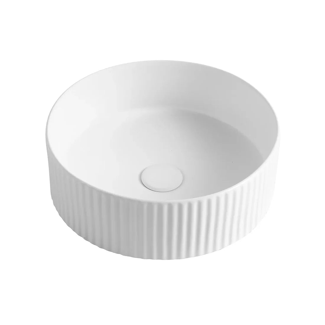 Otti OT4000MW Marlo Basin Round 400mm Above Counter, Matte White