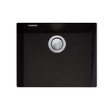 Oliveri Santorini Large Bowl Sink, Undermount, 540x480mm, with Overflow, Matte Black, ST-MB1550U OF