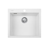 Oliveri Santorini Large Bowl Sink, Topmount, 540x480mm, with Overflow, White, ST-WH1561 OF