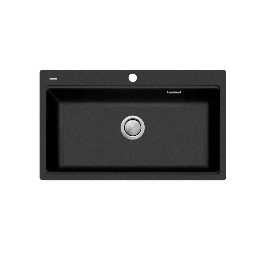 Oliveri Santorini Workstation Topmount, 840x480mm, with Overflow, Black, ST-BL1596 OF