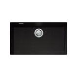 Oliveri Santorini Piccolo Mega Bowl Sink, Undermount, 688x398mm, with Overflow, Black, ST-BL1590U OF