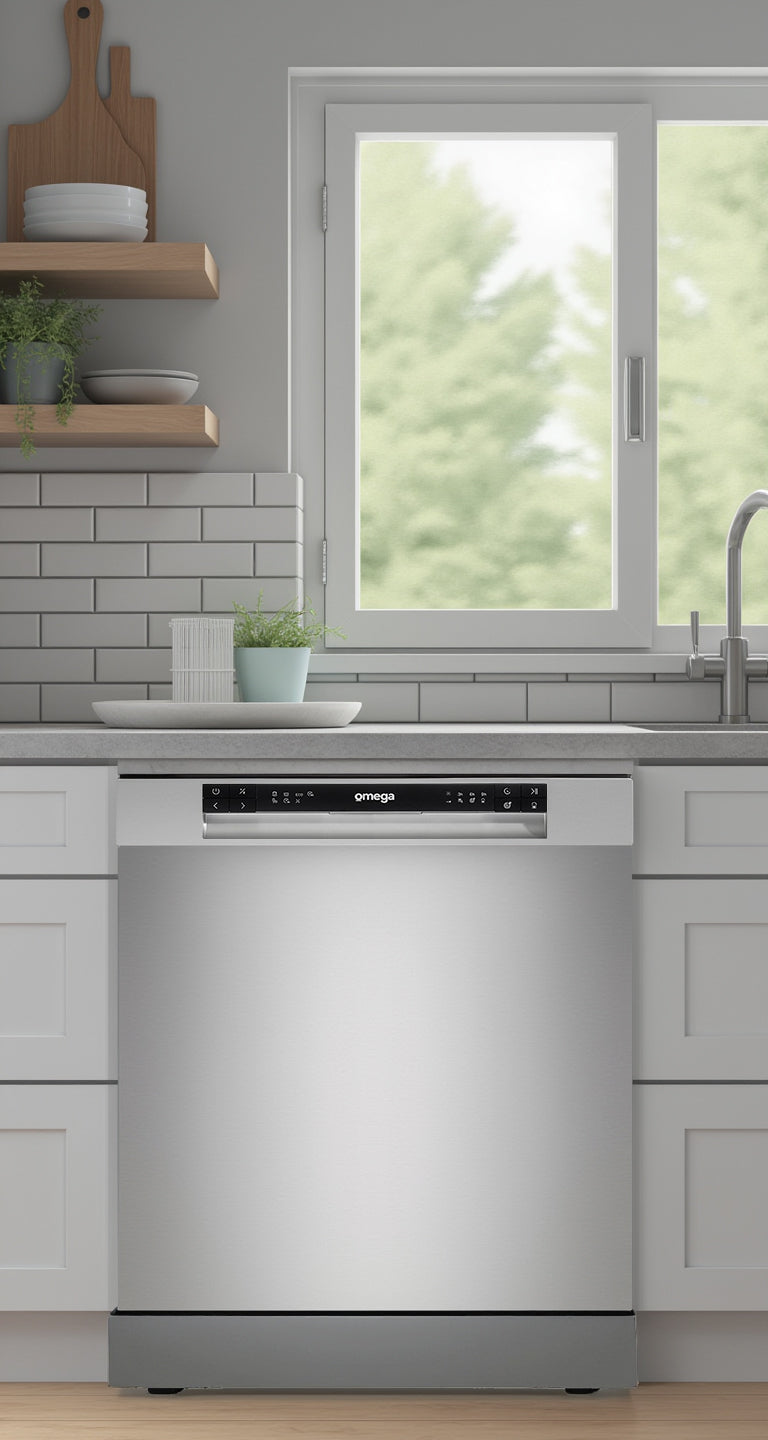 Omega ODWF6012XCOM 60cm Stainless Steel Freestanding Dishwasher