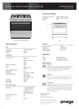Omega OF995FXCOM 90cm 5 Function Stainless Steel Freestanding Oven