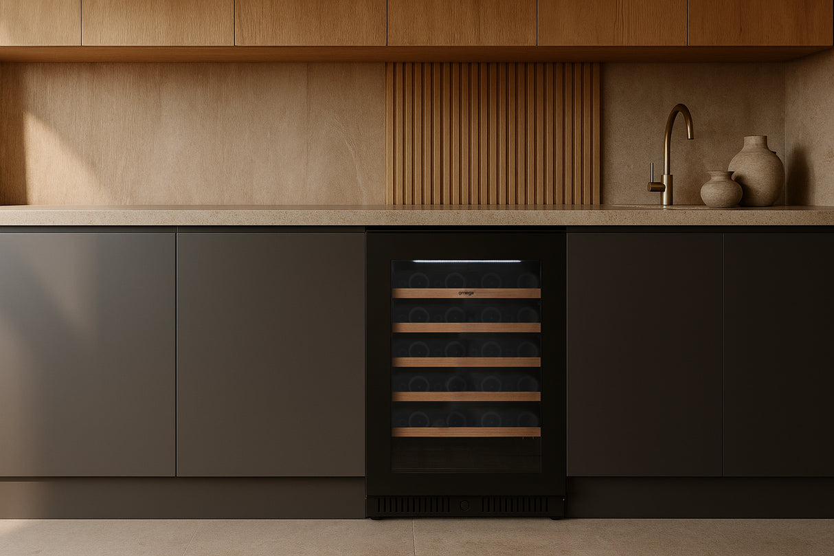 Omega OCW52SB 52 Bottle Single Zone Wine Cabinet