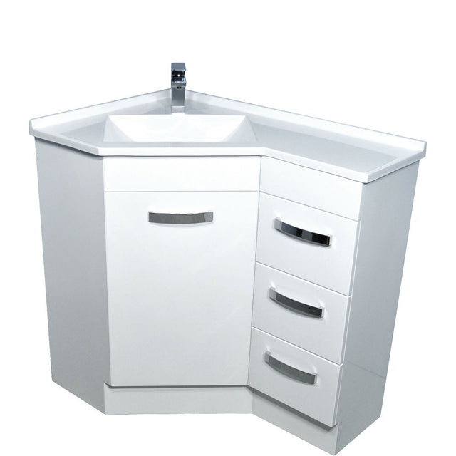 Fienza Pc6090 Corner 600X900 Vanity Unit White - Special Order Units