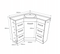 Fienza PC9090 Corner 900x900 Vanity Unit, White