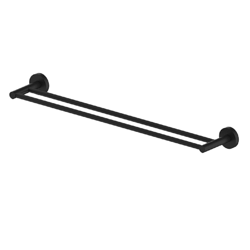 Abey Poco Double Towel Rail, 760mm, Black, PDTR-B