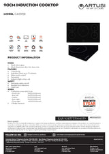 Artusi CAID95B 90cm Induction Cooktop