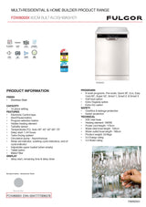 Fulgor FDW8000X 60cm European Made Dishwasher, Stainless Steel