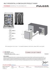 Fulgor FDW8000X 60cm European Made Dishwasher, Stainless Steel