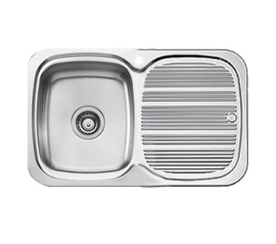 Oliveri Pl821 Pearle Single Bowl Right Hand Drainer Sink Top Mounted Kitchen Sinks