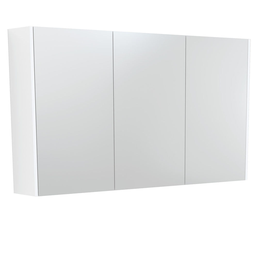 Fienza PSC1200MW 1200 Mirror Cabinet with Matte White Side Panels