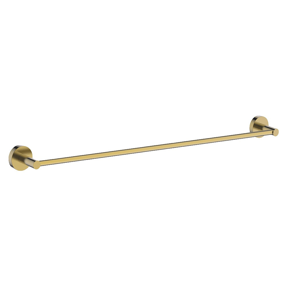 Abey Poco Single Towel Rail, 760mm, Brushed Brass, PSTR-BB