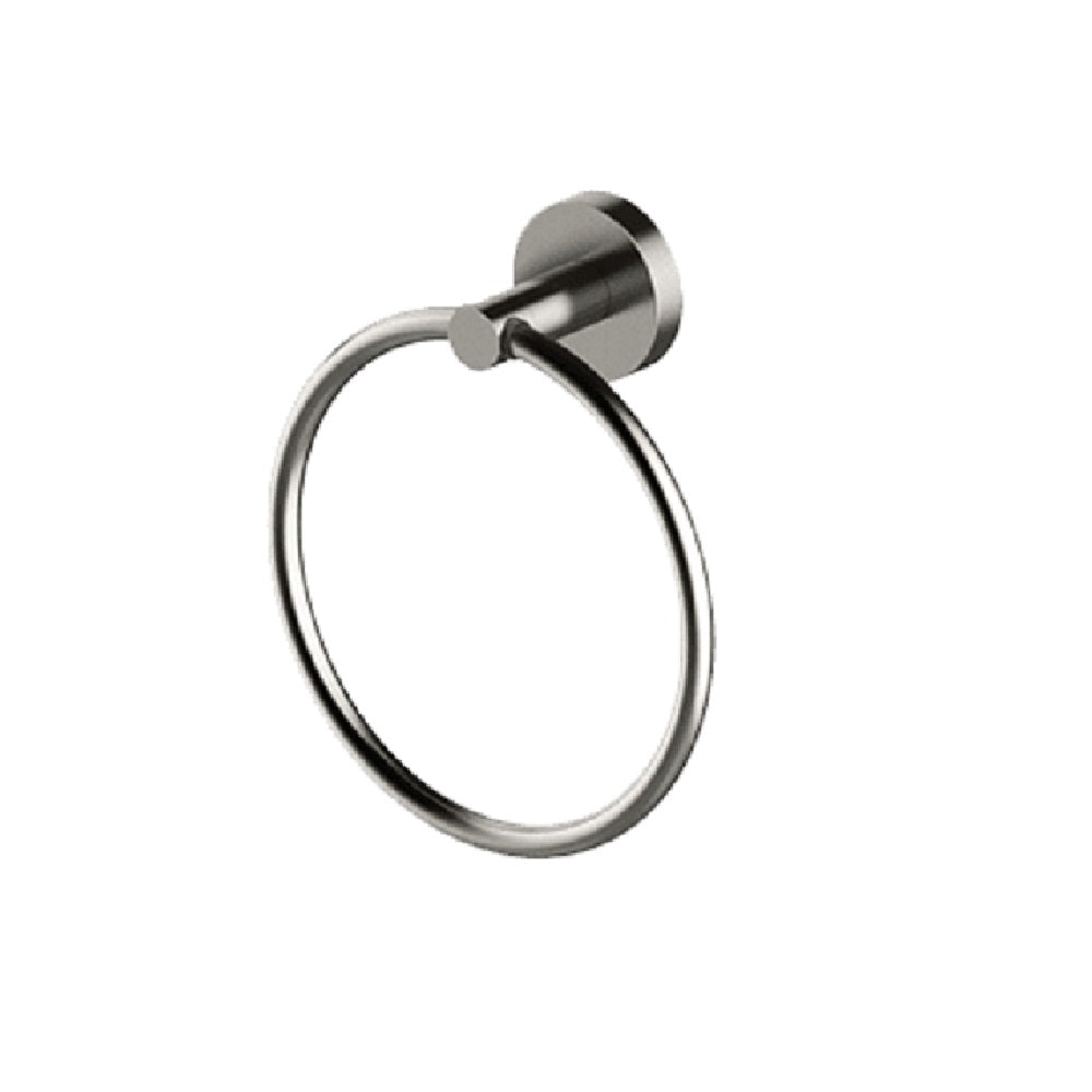 Abey Poco Towel Ring, Brushed Nickel, PTR-BN