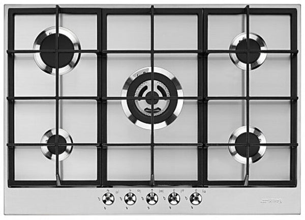 Smeg PX375AU 72cm Stainless Steel Gas Cooktop - Clearance Discount