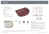 Fienza RB145SG Paloma Pill Concrete Wall Hung Basin, Sage