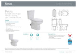 Fienza K026L Petra Close-Coupled Toilet Suite, Left Skew Trap, Gloss White